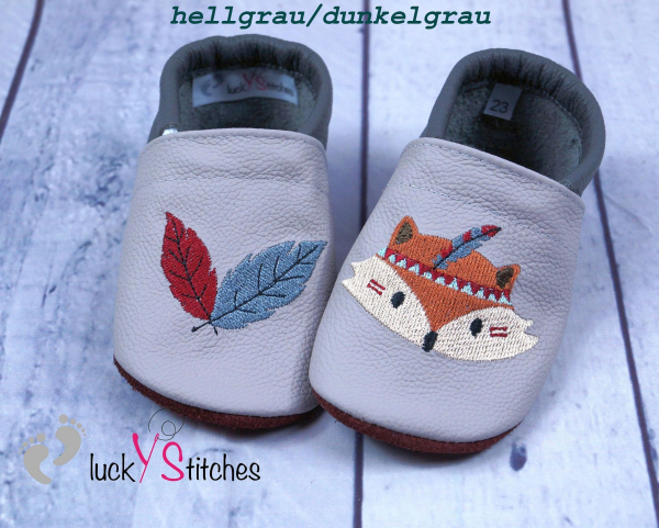 Lederpuschen Boho Fuchs 6